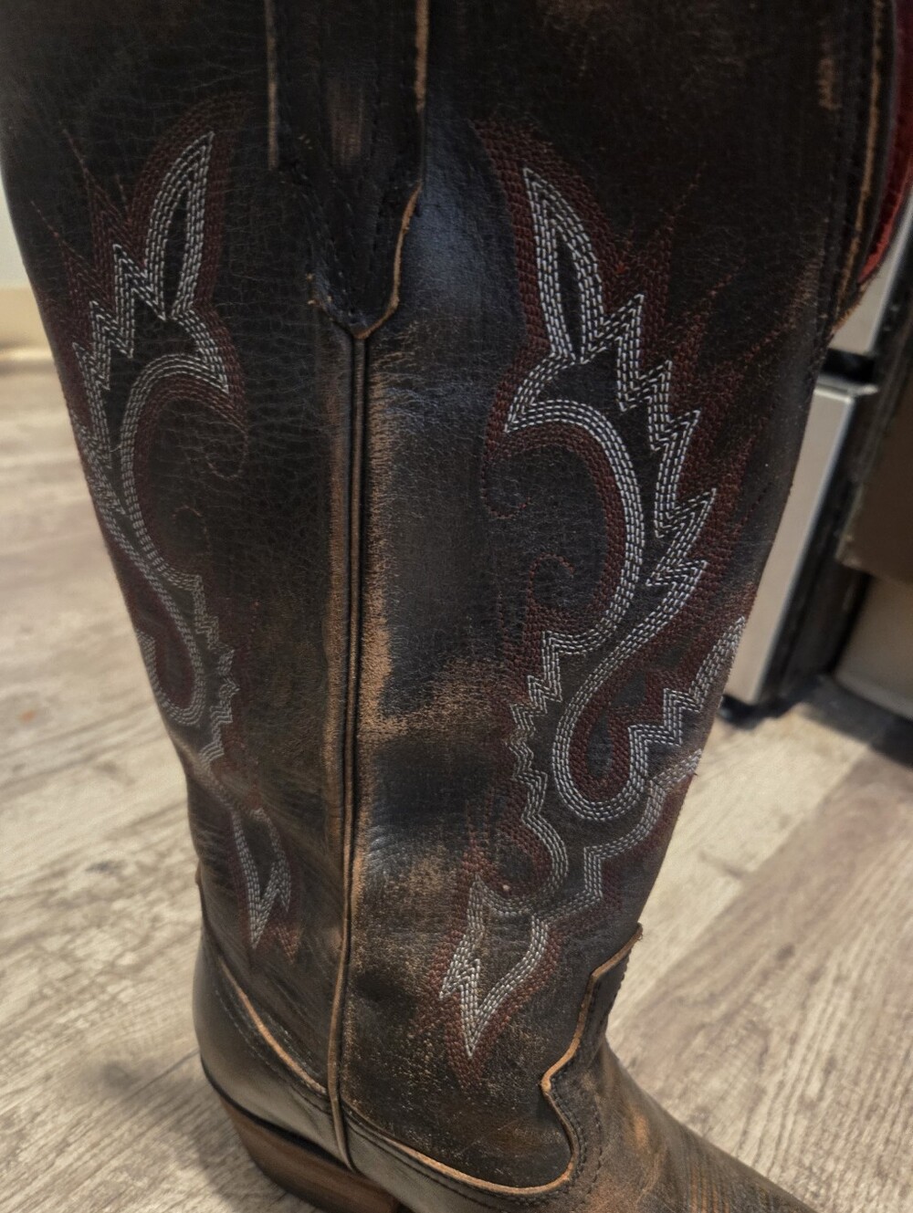 Freebird Woodland Classic Western Leather Cowboy Boots - Black Sz 9 - Picture 12 of 13